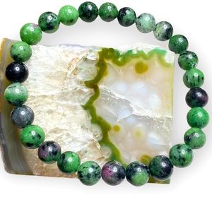 Ruby Zoisite Stretch Bracelet